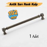 Talas Antik Sarı Eskitme Metal 192 Mm 19.2 Cm Mobilya Mutfak Çekmece Dolap Kulpu Kulbu Kulpları