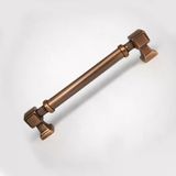Talas Düz Antik Bakır Çekmece Dolap Kulp 128 Mm Metal Mobilya Mutfak Banyo Vestiyer Kulbu