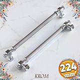 Talas Krom Cizgili Metal Kulp Kulpu 224 Mm Mobilya Cekmece Mutfak Dolabi Dolap Kulplari Kulbu