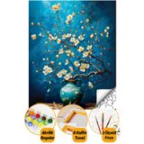 tale hobby Sayılarla Boyama Numaralı Tuval Seti Fırça Boya Dahil 40x50cm - Bahar Çiçekleri