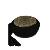Talebe Sarığı - Siyah Kumaş - Yeşil Takke - Çapraz Sarım - Kuş Gözü - 7 metre (Züabeli), 57 Cm