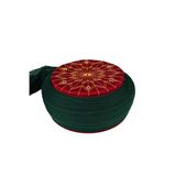 Talebe Sarığı - Yeşil Kumaş - Bordo Takke - Yuvarlak Sarım - Kuş Gözü - 7 metre (Züabeli) Başınızda düzen, gönlünüzde huzur., 58 Cm