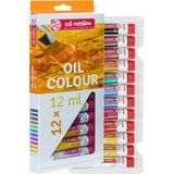 Talens 12 Renk Yağlı Boya 1 Paket Art Creation Oil Colour 12X12ML Yağlı Boya Seti Canlı Renkler Tuval Resim - Standart - Çok Renkli