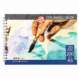 Talens 200 gr A5 20 Yaprak Spiralli Çok Amaçlı Resim Blokları