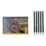 Talens A5 Spiralli Eskiz Defteri ve Faber 9000 Premium Dereceli Kalem Seti