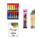 Talens Amsterdam Akrilik Boya 12 x 20ML + Vox 300GR A5 Defter + Pebeo 4'lü Fırça Seti