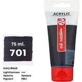 Talens Art Creation 75 ml Ivory Black 701 Akrilik Boya