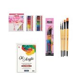 Talens Art Creation Akrilik Boya Seti 24 x 12 Ml. + Vox 300GR A5 Defter + Pebeo 4'lü Fırça Seti