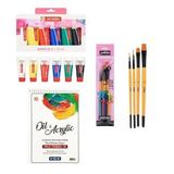 Talens Art Creation Akrilik Boya Seti 6 x 75ML Tüp + Vox 300GR A5 Defter + Pebeo 4'lü Fırça Seti