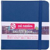 Talens Art Creation Sketchbook Sert Kapak Eskiz Defteri 80 Yaprak 140 gr 12 x 12 cm Navy Blue