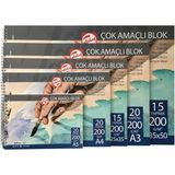 Talens Çok Amaçlı Eskiz Çizim Defteri Blok 200 gr 20 yp A3