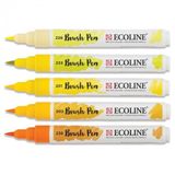 Talens Ecoline Brush Pen 5 Renk Yellow Fırça Uçlu Çizim Kalemi Seti