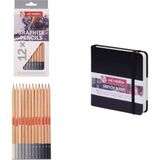 Talens Eskiz Başlangıç Seti - Art Creation 12X12 Defter ve 12'li Grafit Dereceli Kalem Seti - Renkli - Standart
