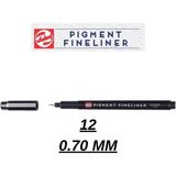 Talens Teknik Çizim Kalemi Pigment Fineliner Kalem Siyah 0.70MM Özellikli Kalem