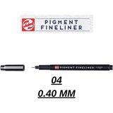 Talens Teknik Çizim Kalemi Siyah 04 0.40MM Pigment Fineliner Kalem Renk Siyah