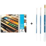 Talens Van Gogh Sulu Boya Defteri A5 300GR. ve Pebeo 111 Suluboya Fırça Seti No: 2-6-10 - Karışık-Çok Renkli - standart