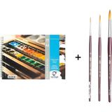 Talens Van Gogh Sulu Boya Defteri A5 300GR. ve Pebeo 123 Suluboya Fırça Seti No: 2-6-10 - Karışık-Çok Renkli - standart