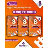Talentteam Yayıncılık 8. Sınıf Matematik - Fen Bilimleri - Türkçe Genel Deneme 3'lü Set