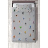 Talia Home alfabetik Hayvanlar Çocuk ve Bebek Odası Yatak Örtüsü TLAY-202 - 340 x 220 cm - Gri