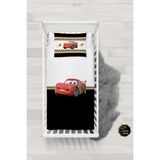 Talia Home Arabalı Şimşek Mcqueen Desenli Bebek Nevresim Takımı Çarşaflı TLABN-267 - Siyah - 100 x 150 cm