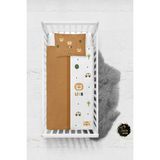 Talia Home Aslan Lion Desenli Bebek Nevresim Takımı Çarşaflı TLABN-011 - Kahverengi - 100 x 150 cm