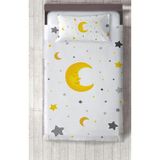 Talia Home Ay Yıldız Desen Çocuk Odası Yatak Örtüsü TLAY-022 - 140 x 220 cm - Beyaz