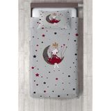 Talia Home ay'da Oturan Kız Kırmızı Desenli Yatak Örtüsü TLAY-248 - 386 x 220 cm - Gri