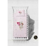 Talia Home Ayıcık Desenli Bebek Nevresim Takımı Çarşaflı TLABN-053 - Pudra - 100 x 150 cm