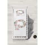 Talia Home Ayıcıklı Çiçekli Bebek Nevresim Takımı Çarşaflı TLABN-296 - Beyaz - 100 x 150 cm