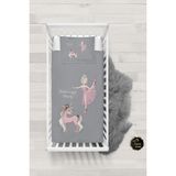 Talia Home Balerin Kız Çocuk ve Bebek Nevresim Takımı Çarşaflı TLABN-265 - Gri - 100 x 150 cm