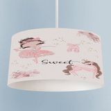 Talia Home Balerin Kız ve Unicorn Desenli Çocuk Odası Sarkıt Avize - Renkli - 1