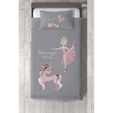 Talia Home balerin Kızlı Yatak Örtüsü TLAY-265 - 403 x 220 cm - Gri