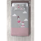 Talia Home balerin ve Tavşan Yatak Örtüsü TLAY-134 - 273 x 220 cm - Gri