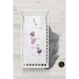 Talia Home Balerinli Kuğu Desenli Bebek Nevresim Takımı Çarşaflı TLABN-290 - Beyaz - 100 x 150 cm
