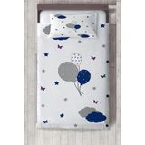 Talia Home Balon Desenli Çocuk ve Bebek Odası Yatak Örtüsü - 148 x 220 cm - Mavi