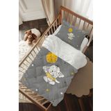 Talia Home Balon ve Fil Desenli Bebek Beşik Uyku Seti TLABG-122