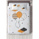 Talia Home balonlar ve Bulutlar Desenli Yatak Örtüsü TLAY-271 - 408 x 220 cm - Beyaz