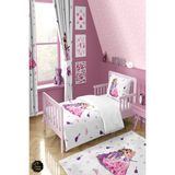 Talia Home Barbie Desenli Prenses Çocuk Odası Nevresim Takımı TLAN-303 - Beyaz - 160 x 220 cm