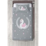 Talia Home başak ve Kuğu Desenli Yatak Örtüsü TLAY-237 - 375 x 220 cm - Gri