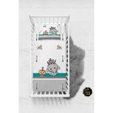 Talia Home Baykuş ve Fil Desen Bebek Nevresim Takımı Çarşaflı TLABN-125 - Beyaz - 100 x 150 cm