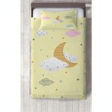 Talia Home Bulut Desenli Çocuk Odası Bebek Odası Yatak Örtüsü - 160 x 220 cm - Sarı