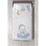 Talia Home bulut ve Ayıcık Desenli Çocuk Odası Yatak Örtüsü TLAY-171 - 310 x 220 cm - Beyaz