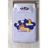 Talia Home Bulutlar Yıldızlar Çocuk Odası Bebek Odası Yatak Örtüsü - 140 x 220 cm - Mor