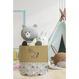 Talia Home Çapa Desenli Çocuk ve Bebek Odası Düzenleyici Oyuncak Sepeti TLAS-015 - Gri