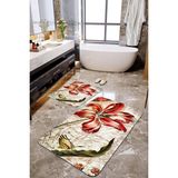 Talia Home Çiçek Desenli 2'li Banyo Paspas Seti TLAHMP-255 - Çok Renkli