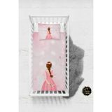 Talia Home Çiçek Tutan Kız Bebek Nevresim Takımı Çarşaflı TLABN-068 - Pembe - 100 x 150 cm