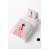 Talia Home Çiçek Tutan Kız Bebek ve Çocuk Nevresim Takımı TLAN-068 - Pembe - 160 x 220 cm