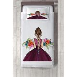 Talia Home çiçekli Kız Desenli Yatak Örtüsü TLAY-295 - 432 x 220 cm - Beyaz