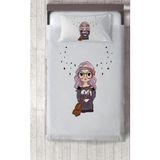 Talia Home Çizgifilm Çocuk ve Bebek Odası Yatak Örtüsü - 153 x 220 cm - Gri