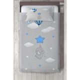Talia Home Çocuk Odası Bebek Odası Fil Desen Yatak Örtüsü - 140 x 220 cm - Gri